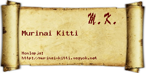 Murinai Kitti névjegykártya